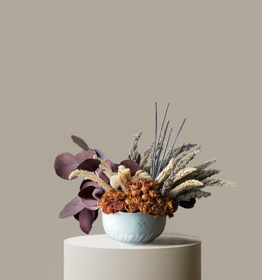 C1 Dried Roses and Eucalyptus